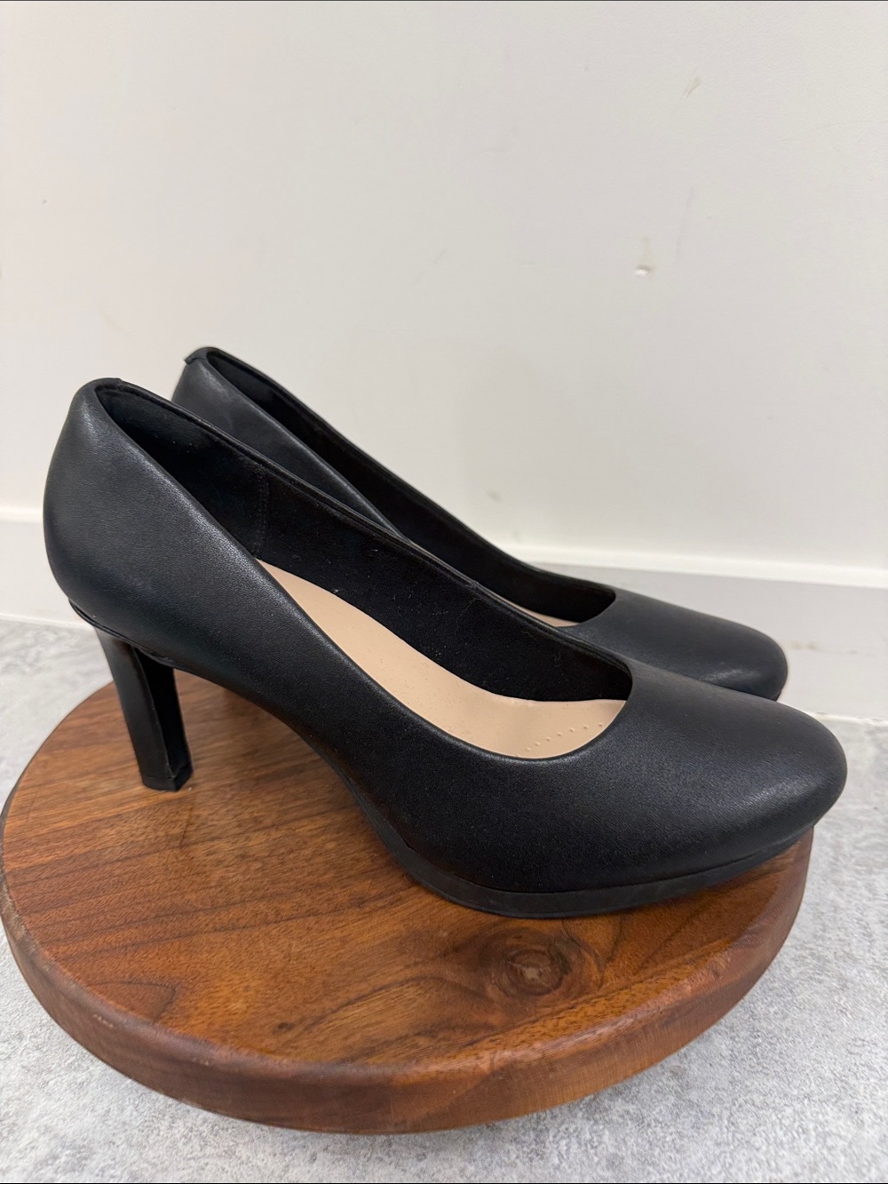 Clarks Collection Black Platform Heels /‎ Pumps sz 9.5